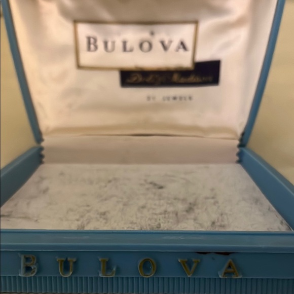 Bulova Vintage 1950s Blue and Brown Vintage Watch Box - Box Only - Picture 5 of 12